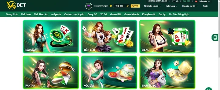 Danh sách trò chơi v9bet cung cấp 