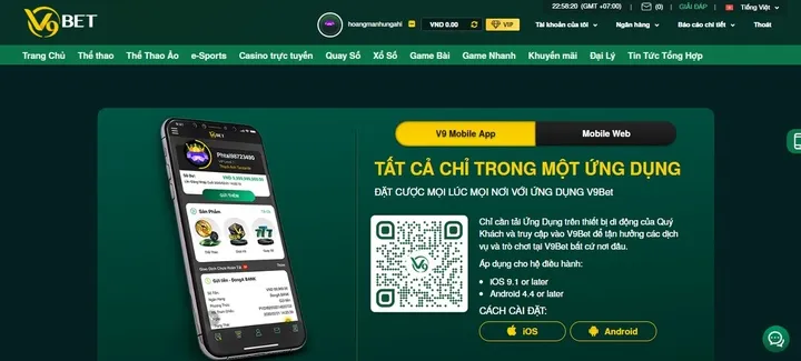 Hướng dẫn tải v9bet về thiết bị di động an toàn